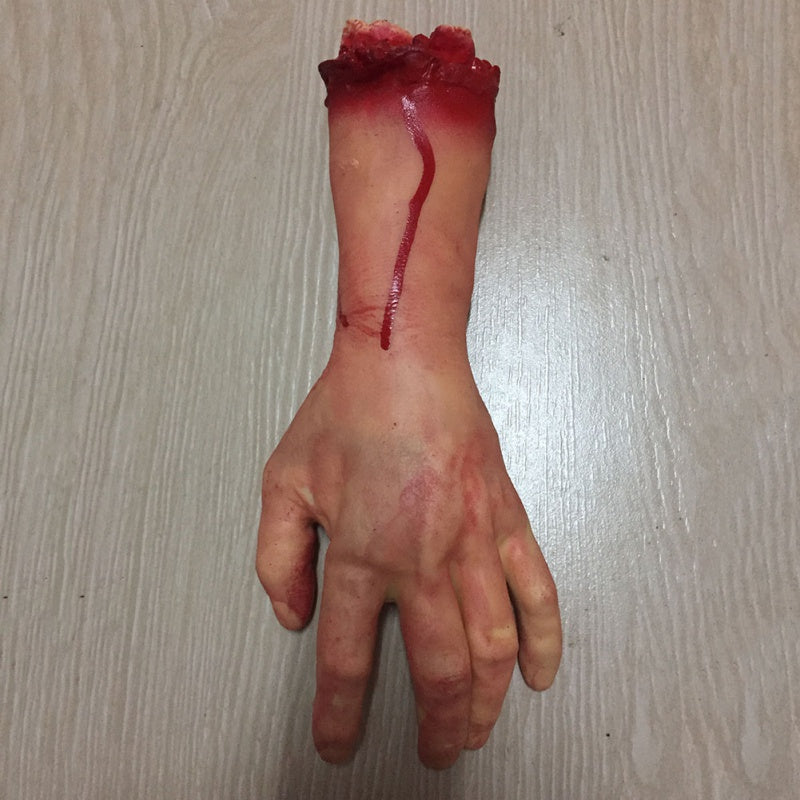 kamames Scary Fake Hand Finger Leg Foot Horror Props Bloody Hand Haunted House Party Decoration Halloween Accessories