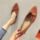 kamames Fall Women Flats Caramel Colour Black Pointed Toe Flat Heel Shoes for Ladies Brown Flats for Women Foldable