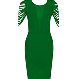 kamames Dress 2022 New Women's Orange Bodycon Dress Elegant Sexy Tassel Evening Club Party Dress High Quality Summer Fashion