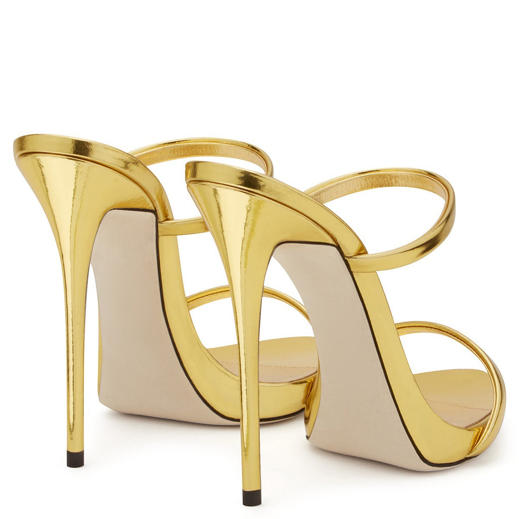 kamames High Heels, Ribbons, Fine Heels, Golden Champagne, Party Banquet Shoes Made By Hand.