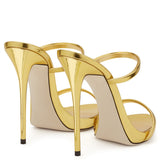 kamames High Heels, Ribbons, Fine Heels, Golden Champagne, Party Banquet Shoes Made By Hand.