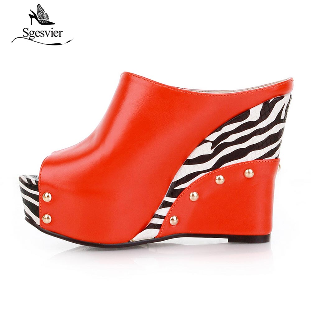 kamames Sgesvier 2022 Black White Stripe Summer Style Sexy Sandals Women's Wedges Slippers High Platform Heels for Shoes Woman B358