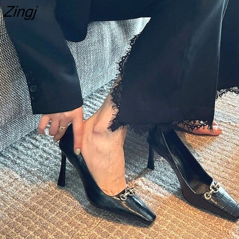 kamames Designer Sexy Lady Fashion Women Shoes Black Patent Leather Pointy Toe High Heels Pumps Party Shoes