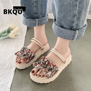 kamames Flat Shoes Female Slippers Casual Slides Platform Slipers Women Lady Luxury 2022 Girl Beach summer slipper sandals