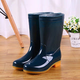 kamames Rain Boots Women Non-slip Rain Boots Waterproof Shoes Overshoes Water Boots Fashion Plus Velvet Warm Women Work Shoes