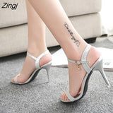 kamames Sexy Peep Toe Hollow Out Wedding Party Shoes for Women Sandals Thin Heels Rubber High Heels Women Pumps Shoes Woman Summer