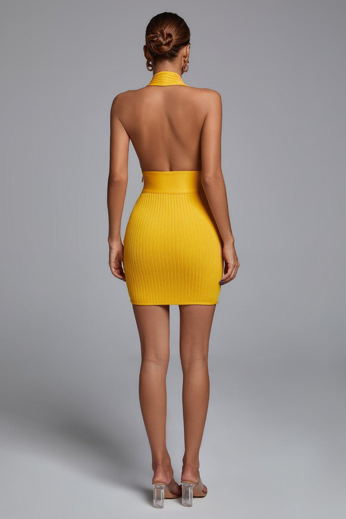 kamames Emmet Tangerine Bandage Mini Dress