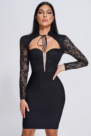 Kamames Dakamo Lace Midi Bandage Dress