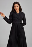 kamames Delia Pleated Tie-up Midi Dress