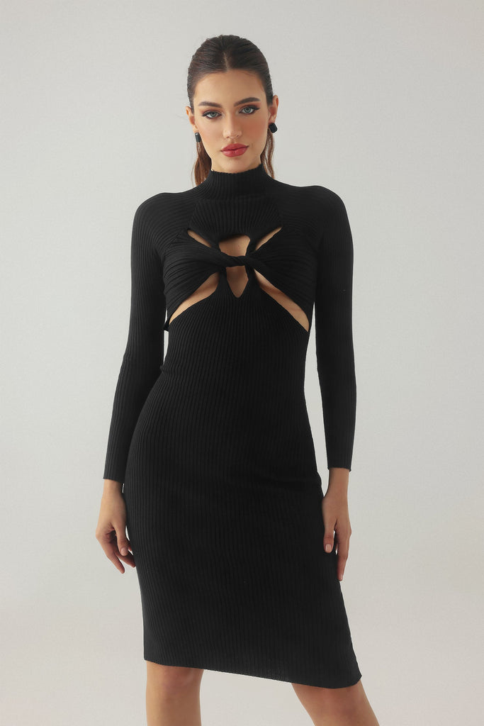 kamames Edmonia Cutout Knitted Midi Dress