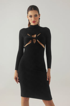 kamames Edmonia Cutout Knitted Midi Dress