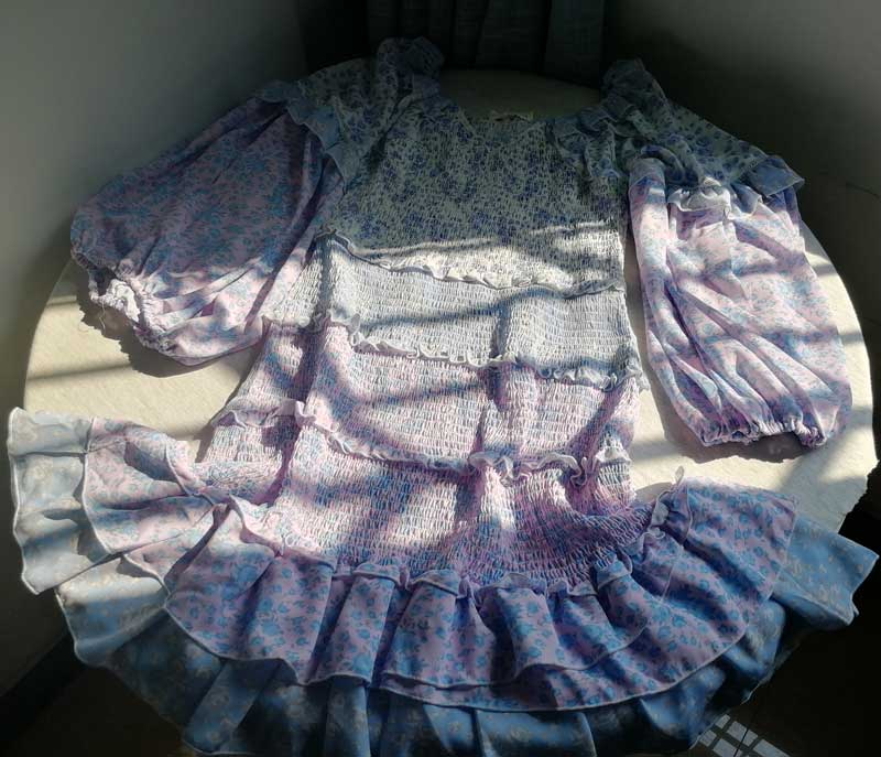 Kamames Floral Print Ruffle Dress for Women Vintage Summer Dress Puff Sleeve Ruched Ladies Dress Sexy Boho Party Dress