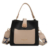 KAMAMES Bag Women's Bag  New Bucket Bag Simple Fashion Color Contrast Large Capacity Crossbody Handbag