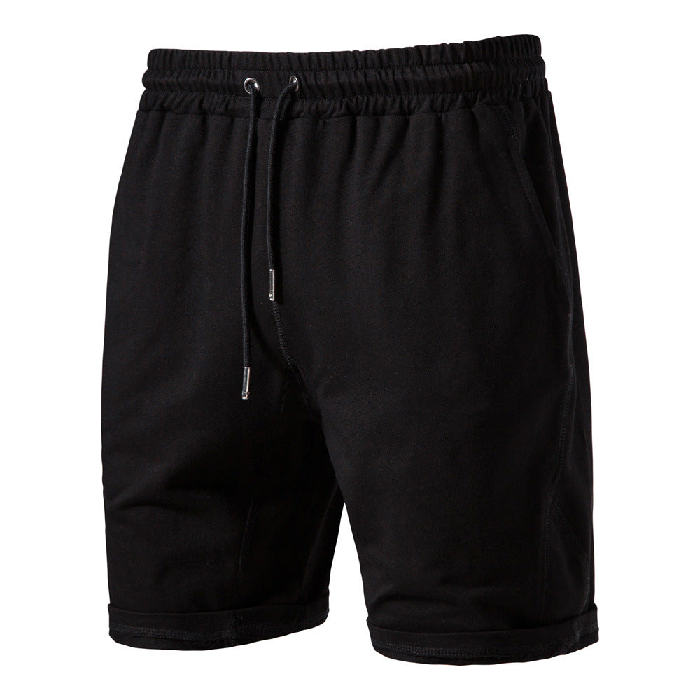 KAMAMES 2025 Summer beach Popular trade high street 2025n pure cotton sports casual pants men's washed terry Japanese straight shorts five points
