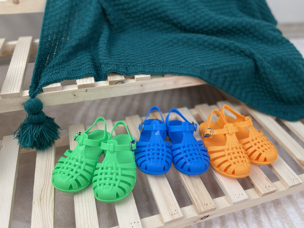 KAMAMES Girls' Sandals  New Jelly Shoes South Korea Children's Shoes Baby Sandals Children's Toe Box Soft Bottom Roman Children's Shoes