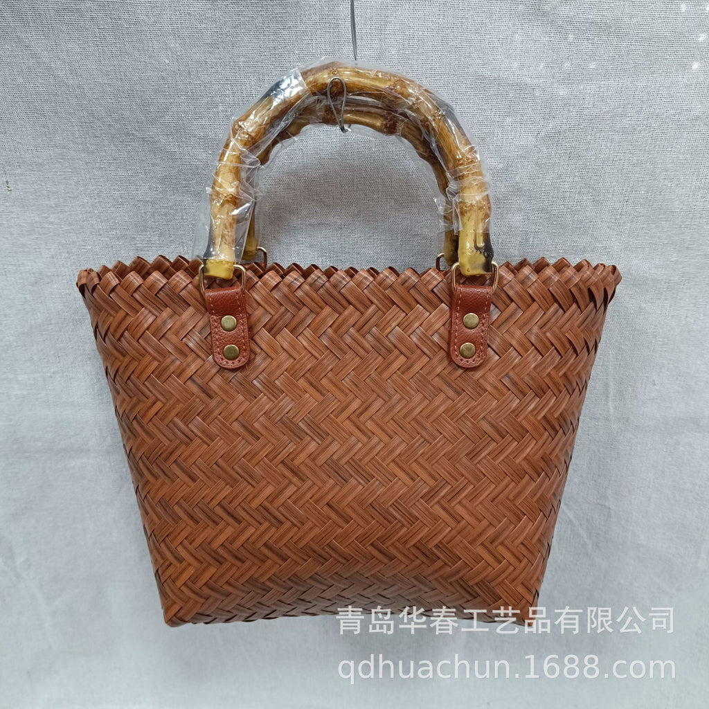 KAMAMES Factory Wholesale Dragon Boat Festival Portable Gift Box Packaging Bag Hand-Woven Women's Handbag Holiday Vacation Beach