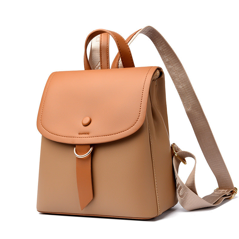 KAMAMES 2025 popular new New backpack wholesale women's simple contrasting color texture outdoor Internet celebrity fashion small back women's bag