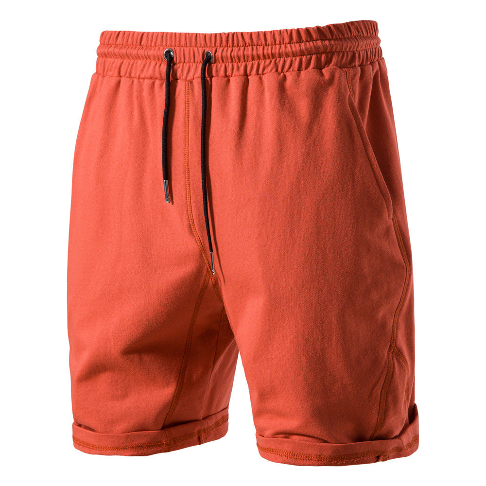 KAMAMES 2025 Summer beach Popular trade high street 2025n pure cotton sports casual pants men's washed terry Japanese straight shorts five points