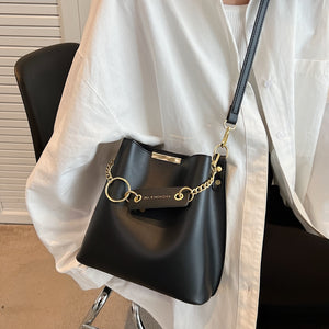 KAMAMES Cross-Border Popular Fashion Crossbody Bag Women's Korean-Style High-Grade Bucket Bag New Stylish Good Texture Solid Color Single-Shoulder Bag