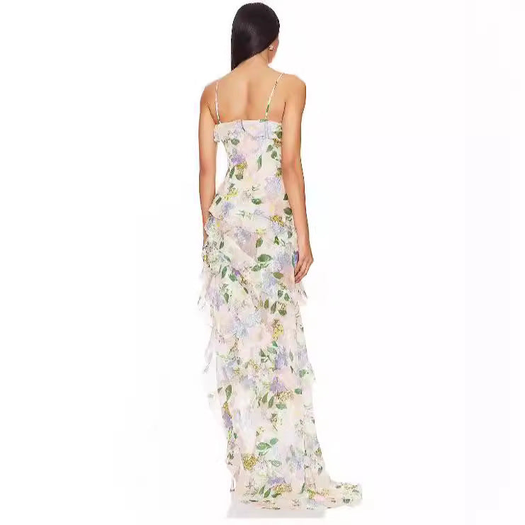 KAMAMES 2025 popular new spring and summer off-the-shoulder  women's clothing fashion organza fairy long temperament evening dress dress