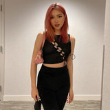 KAMAMES 2025 Popular,   spring explosive new chest beveled edge hanging ear lace small vest  Popular trade wholesale women's clothing