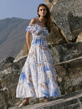 KAMAMES 2025 popular New new off-the-shoulder  women's clothing fashion organza fairy long temperament evening dress dress