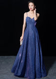 KAMAMES 2025 Popular trade new women's suspender backless sexy flash deep V party banquet evening dress dress