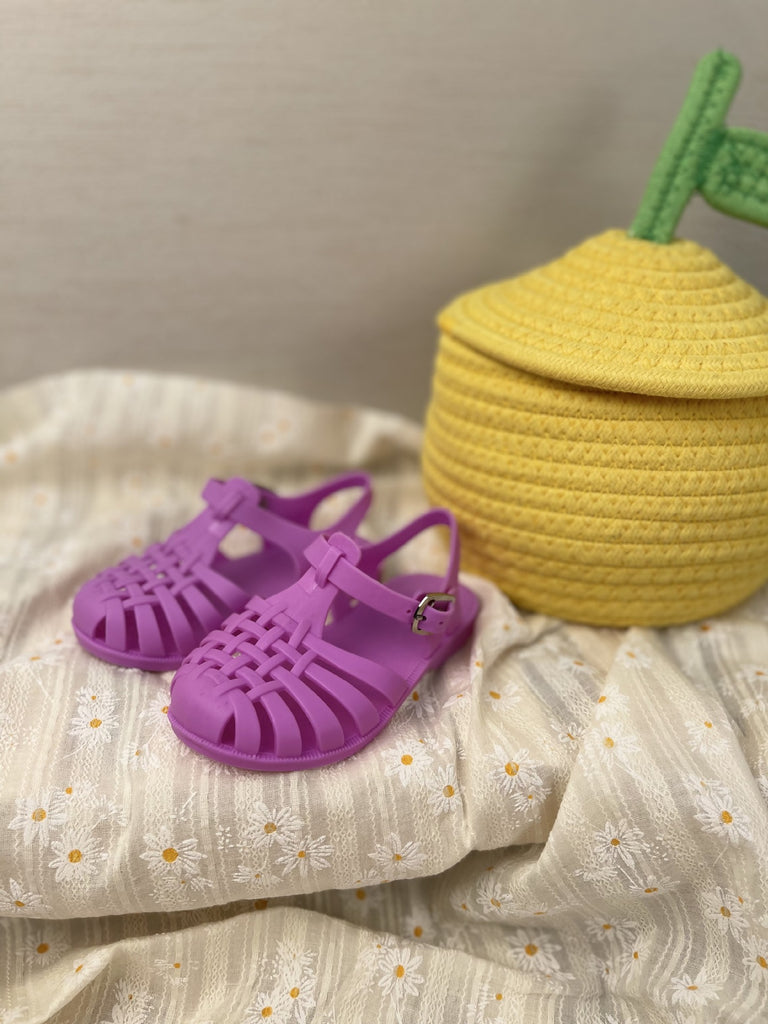 KAMAMES Girls' Sandals  New Jelly Shoes South Korea Children's Shoes Baby Sandals Children's Toe Box Soft Bottom Roman Children's Shoes