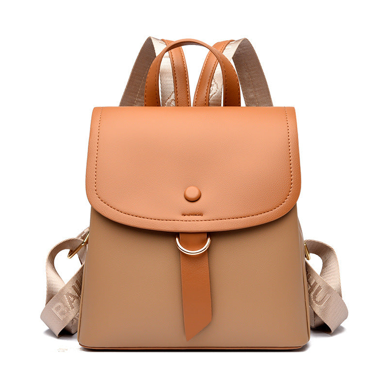 KAMAMES 2025 popular new New backpack wholesale women's simple contrasting color texture outdoor Internet celebrity fashion small back women's bag