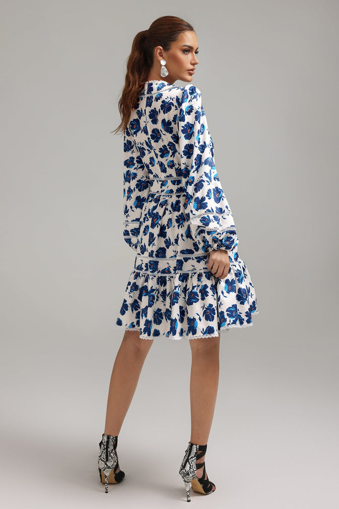 kamames Rina V-Neck Printed Mini Dress