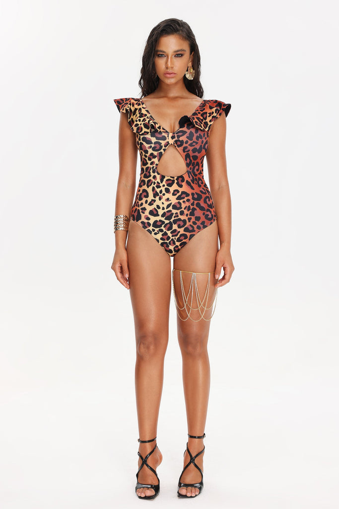 Kamames Roche Gradient Leopard Print Swimsuit