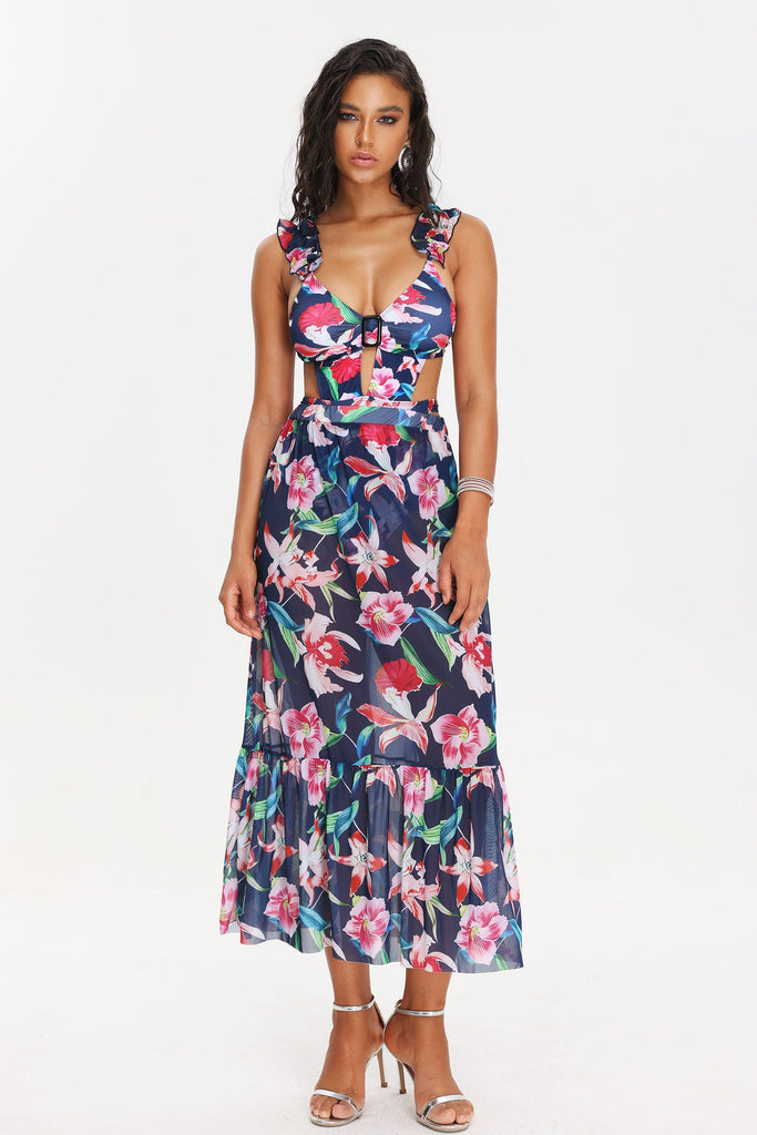 kamames Sada Flower Print Swimwear Set