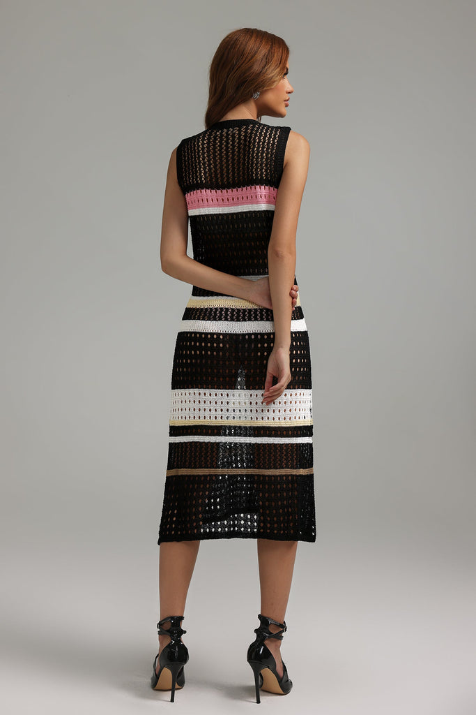 kamames Sara Stripe Knitted Midi Dress