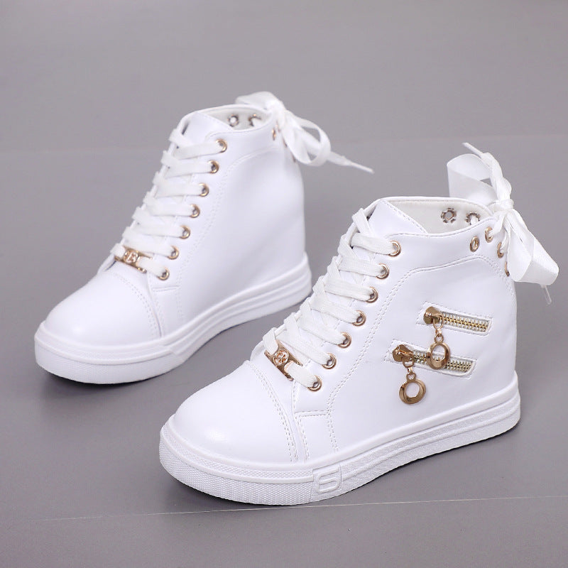 kamames Heightened Women's Shoes 2024 Spring New Leisure High-Upper Shoes, All-Purpose Sports Shoes, Lightweight And Thin Single Shoes, Sneakers