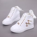 kamames Heightened Women's Shoes 2024 Spring New Leisure High-Upper Shoes, All-Purpose Sports Shoes, Lightweight And Thin Single Shoes, Sneakers