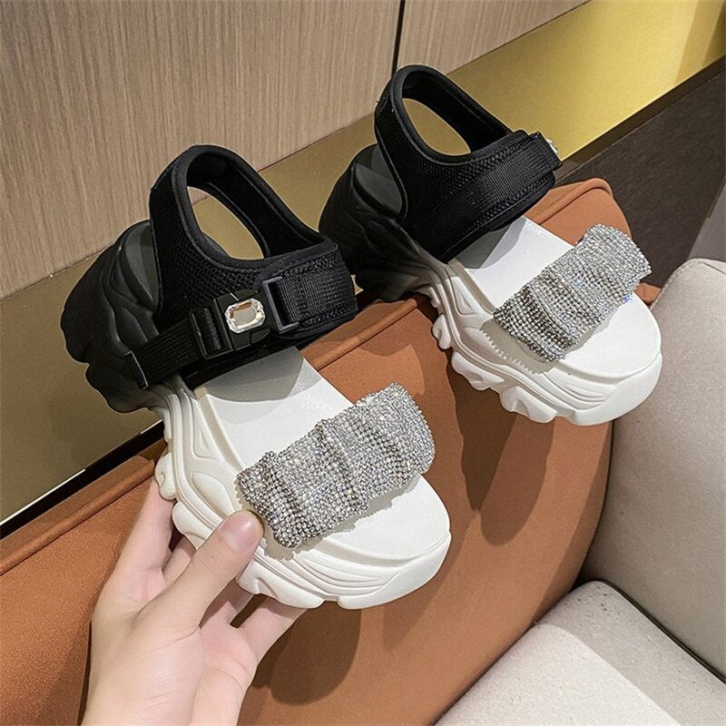 kamames sandals women's summer thick-soled high-heeled high-heeled new sports and leisure student Roman women's shoes