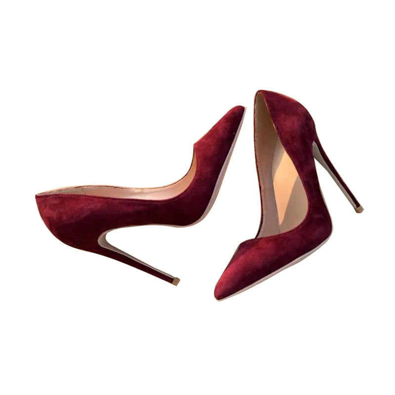 kamames Red 12 cm extreme high heels pointed toe shallow women shoes Women Pumps Wedding Party Woman Shoes RM003 ROVICIYA