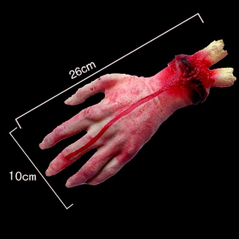 kamames Scary Fake Hand Finger Leg Foot Horror Props Bloody Hand Haunted House Party Decoration Halloween Accessories