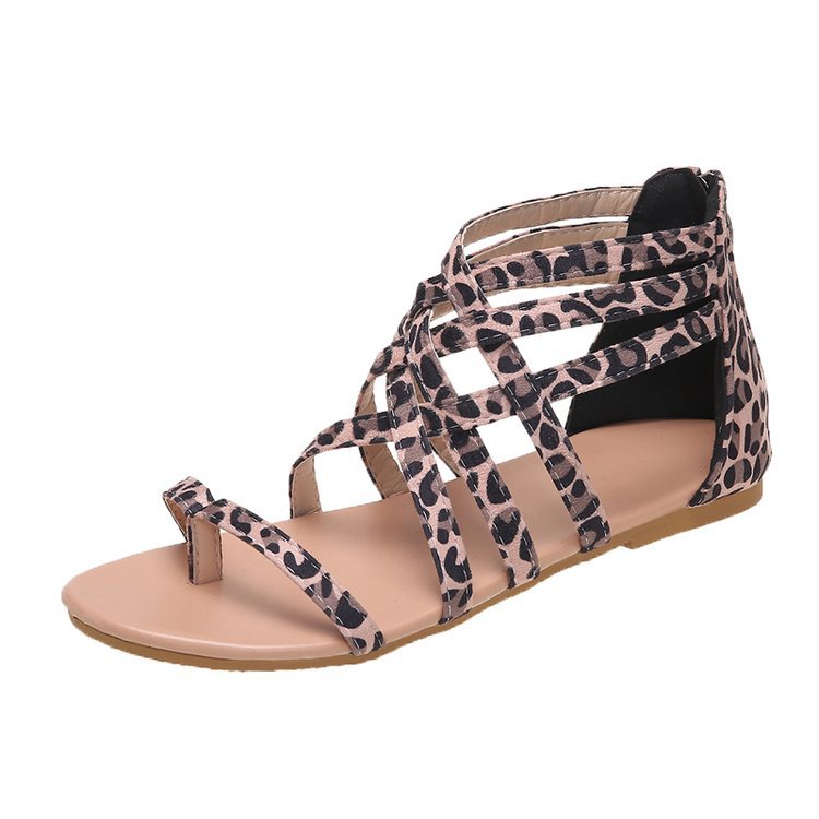 kamames Sandals 2023 Summer New Multi-Color Large-Size Sandals Women's Suede Open-Toe One-Word Buckle Flat Shoes