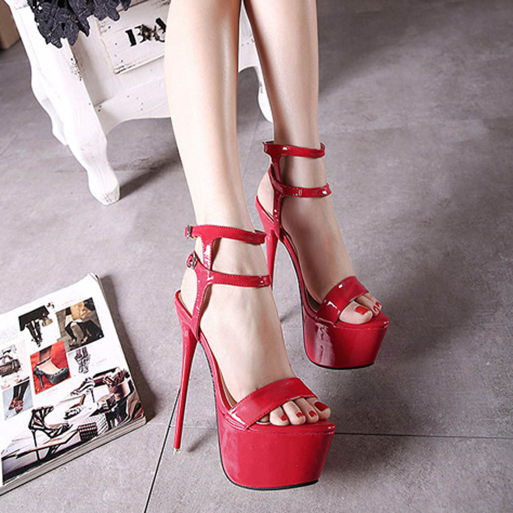 kamames Dancing Shoes Heels Ladies Large Heels Women 41-45 Sexy Waterproof Platform Stilettos Sandals
