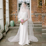 kamames Elegant 2T Wedding Veil Long Soft Bridal Veils With Comb Two-layer Ivory White Bride Veil Wedding Accessories