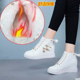 kamames Autumn And Winter New Style Heightened Women's Shoes Korean Version Of Small White Shoes Female Students Single Shoes Leisure Sports Shoes All Kinds Of Short Boots