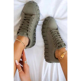 kamames kamames New Wish Independent Station Large Size Leisure Sports Flat Shoes Tie Canvas Shoes Women's Shoes