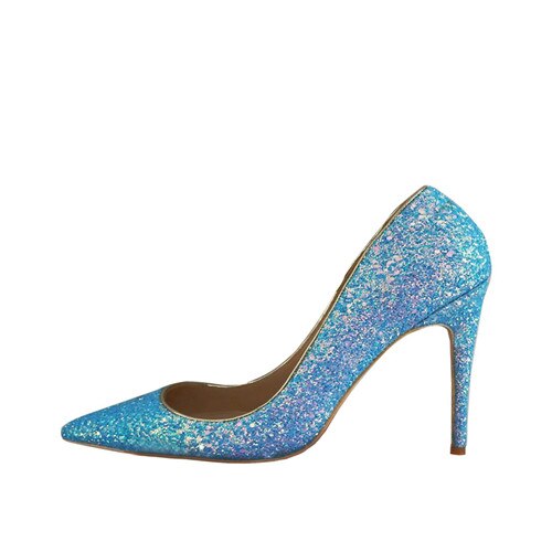 kamames Glitter Shiny Shoes Woman Pointed Toe High Heel Stilettos 12 cm Women Pumps LF003 ROVICIYA