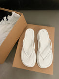 kamames Sandwiched Herringbone Slippers Women's Shoes 2024 New Summer Heightened Thick-Soled Beach Sandals