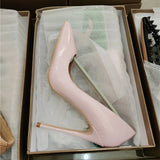 kamames rose light pink elegant classic stiletto high heels shoes 12cm pumps pointde toe sexy wedding party QP066 ROVICIYA