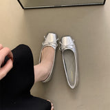 kamames Head Shallow Mouth Single Shoes 2024 Spring And Autumn New French Evening Wind Temperament Gentle Fairy Flat-Soled Grandma Shoes