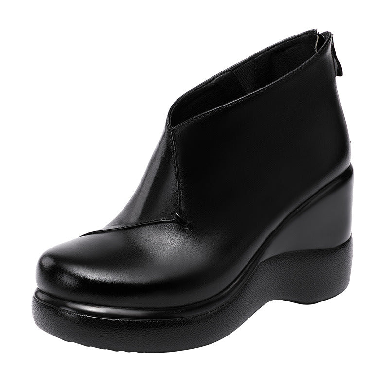 kamames Head Slope With Martin Shoes 2023 Autumn And Winter New Muffin Thick-Soled Waterproof Platform Velvet Thicker Large Size Short Boots