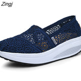 kamames Fashion Women's Thick-soled Breathable Mesh Non-slip Sports Fitness Rocker Ladies Sneakers Walking Shake Shoes