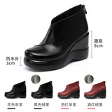 kamames Head Slope With Martin Shoes 2023 Autumn And Winter New Muffin Thick-Soled Waterproof Platform Velvet Thicker Large Size Short Boots